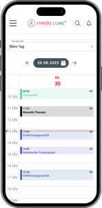 Die medo.core Trainerapp mit Terminübersicht